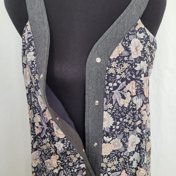 Davi & Dani Sleevelss Floral Snap-Front A-Line Ankle Length Maxi Dress - Size S - Picture 8 of 16